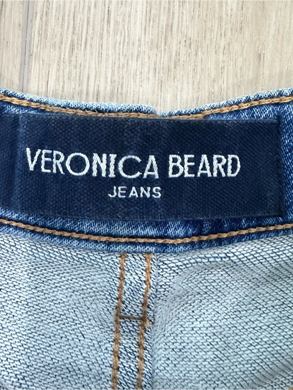 VERONICA BEARD Freddy extra wide leg high rise jeans in ripple haze size 26